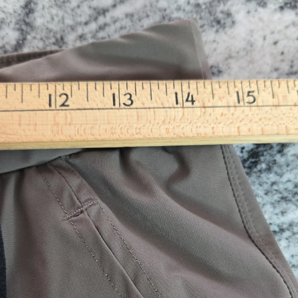 ASRV Men's Medium Tannish Gray Black Trim Active Drawstring Cargo Jogger Pants - Picture 9 of 15